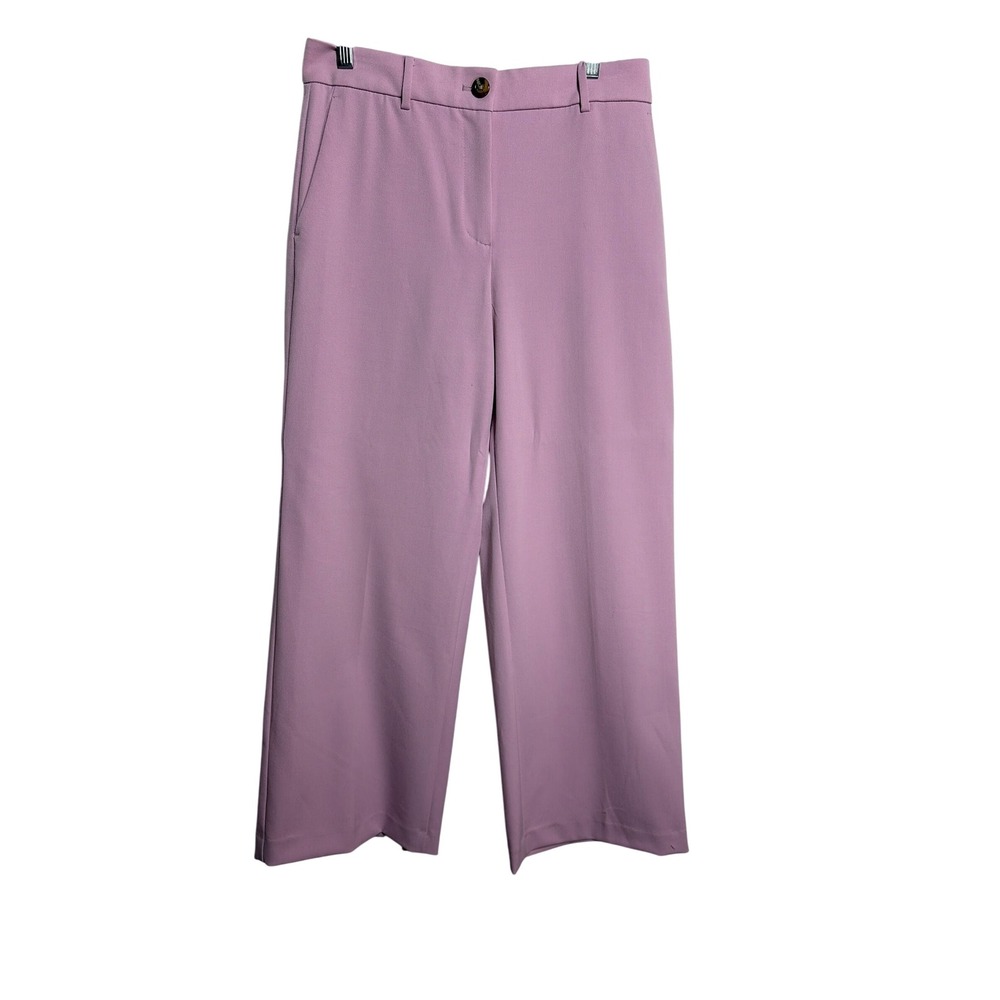 Ann Taylor Curvy Petite Wide Leg Trousers Mauve Pink Size 6P Office Work Pants